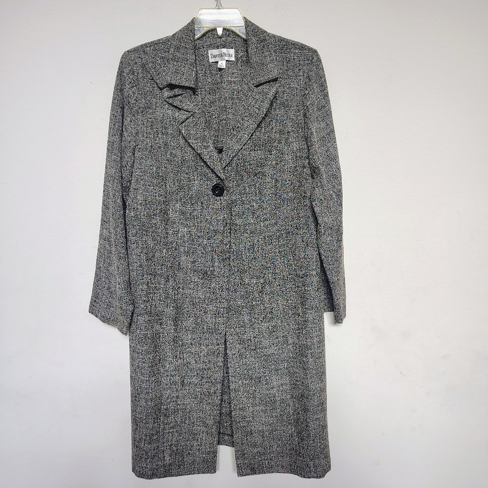 Danny & Nicole Women's Black and Gray Two-Piece  Set Size 16